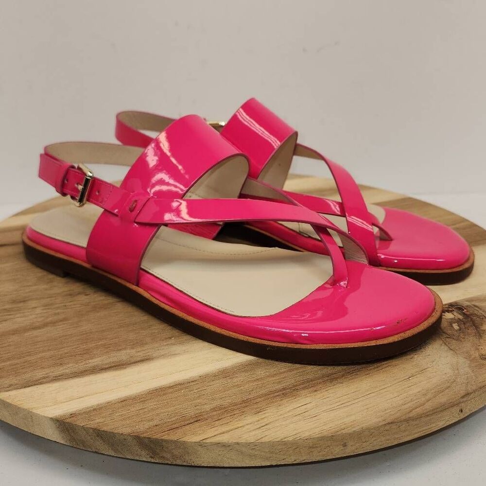 Cole Haan Anica Sandal Hot Pink Patent Leather Women's Size 7B - Picture 5 of 11